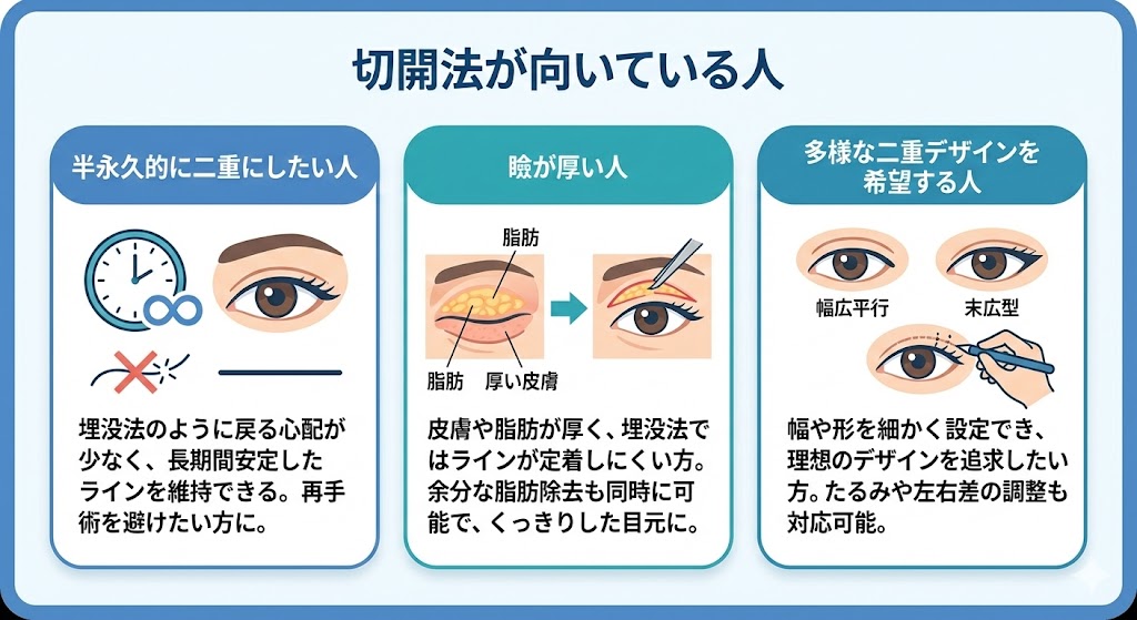 二重切開法が向いている人