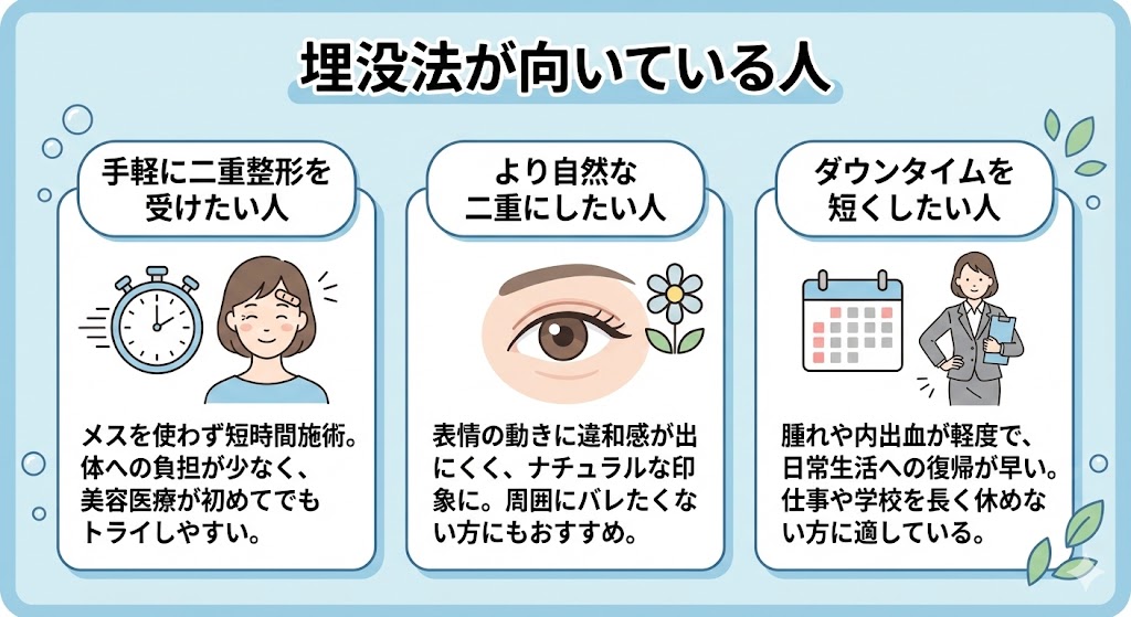 二重埋没法が向いている人