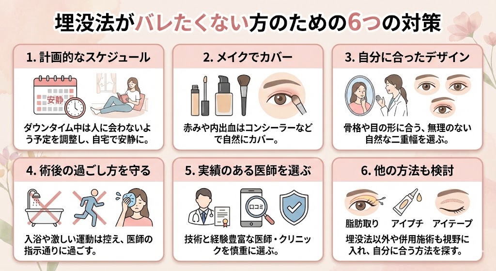 二重埋没法がバレたくない方の為の6つの対策