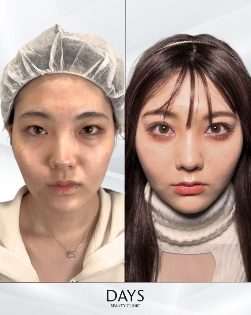 全顔施術　症例　20代女性