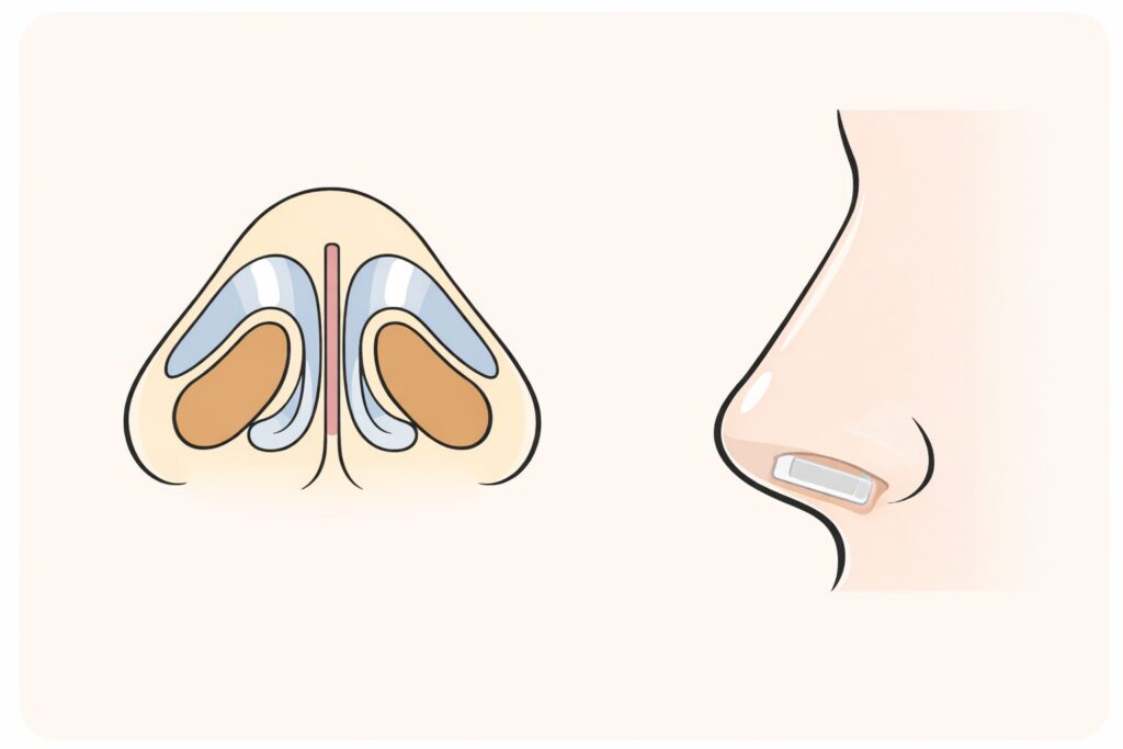 鼻柱下降のイメージ