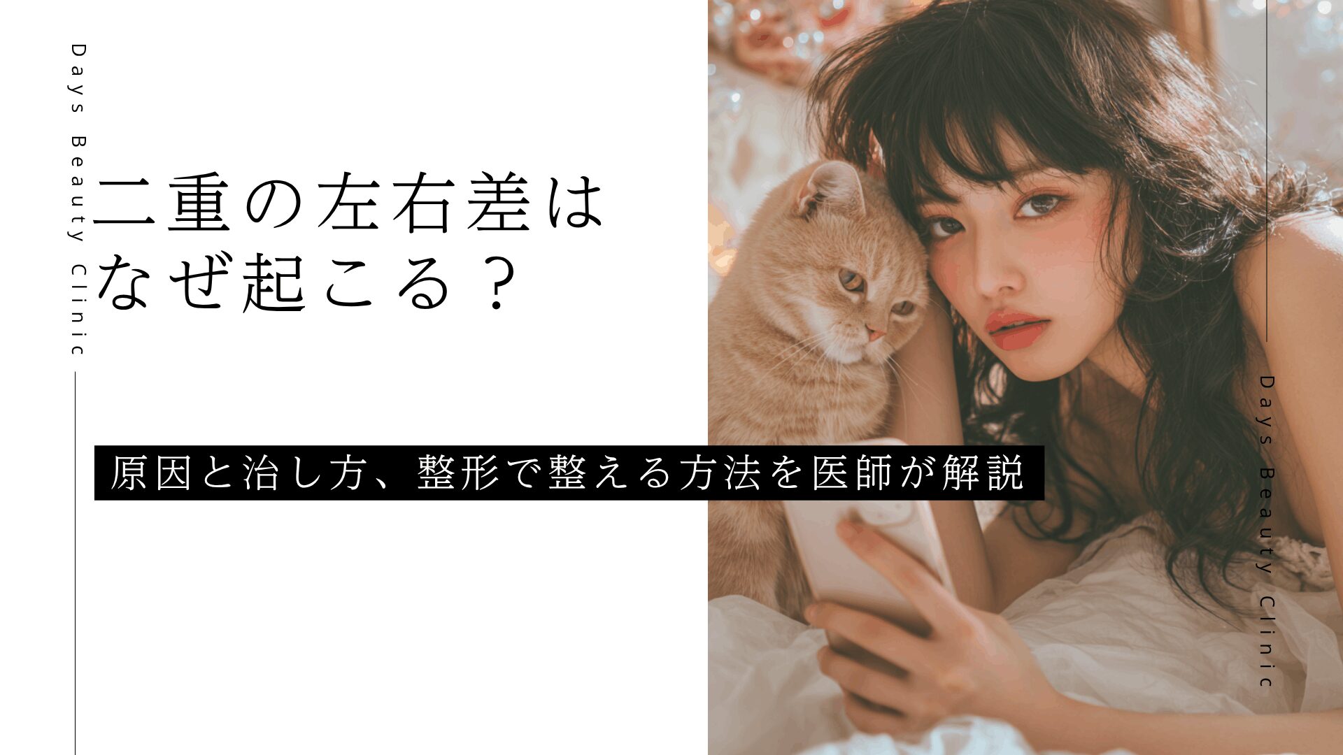 二重の左右差はなぜ起こる？原因と治し方、整形で整える方法を医師が解説