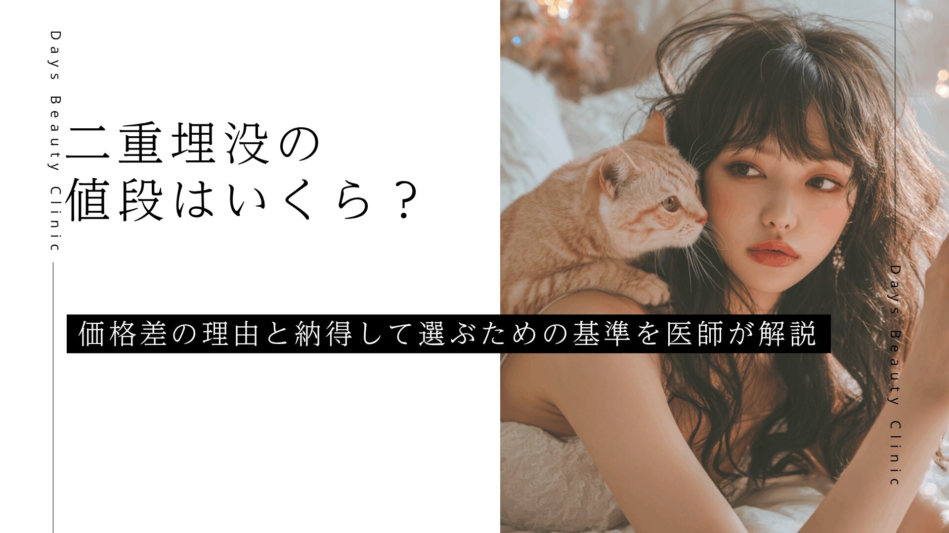 二重埋没の値段はいくら？価格差の理由と納得して選ぶための基準を医師が解説